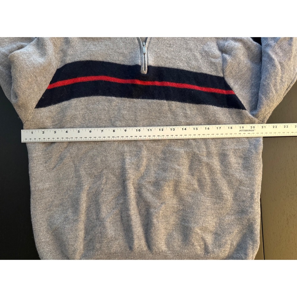 Brooks Brothers Extra Fine Merino Wool Sweater Mens M/L (38-42) Gray Quarter Zip - Picture 6 of 10